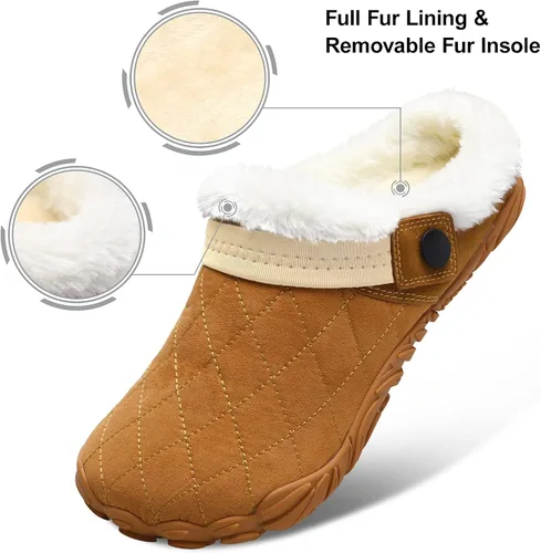 Vista 5 de Besroad - Pantuflas mullidas para mujer y hombre, esponjosas, cómodas, de espuma viscoelástica, para dormitorio