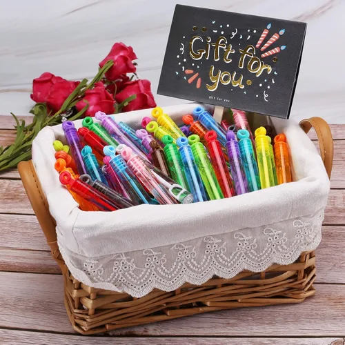 Vista 4 de Varitas de burbujas de 180 piezas, mini juguete de burbujas de neón de 18 colores a granel con caja para Halloween, cesta de Pascua, surtido