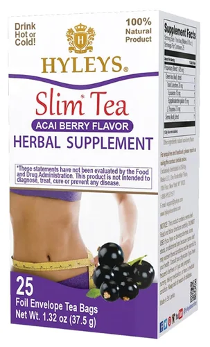 Vista 15 de HYLEYS Slim Tea Surtido de 5 sabores - Suplemento de hierbas para la pérdida de peso, limpieza y desintoxicación - 25 bolsas de té (paquete de 1)