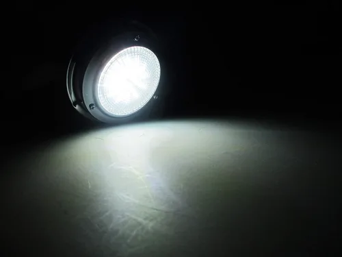 Vista 7 de Pactrade Marine Luz de Cúpula 12V - Lente de 3 Pulgadas, LED Blanco Cálido Luz de Barco de Acero Inoxidable con Interruptor de Palanca Integrado