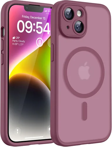 Vista 187 de TOCOL Funda para iPhone 11, compatible con Magsafe, protección completa de cámara, imanes integrados, protección contra caídas, funda translúcida