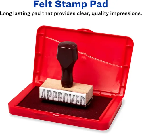 Vista 2 de Carter's Felt Red Stamp Pad, 2.75 x 4.27 Inch Ink Pad (21071)