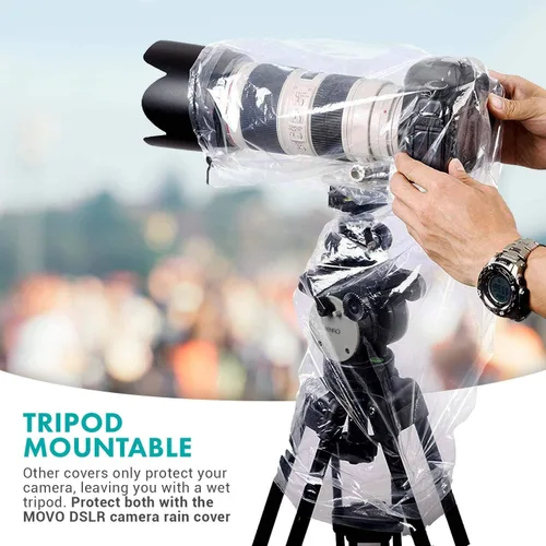 Vista 2 de Movo (Paquete de 5 unidades) RC1 transparente para cámara réflex digital y lente de hasta 18 pulgadas de largo