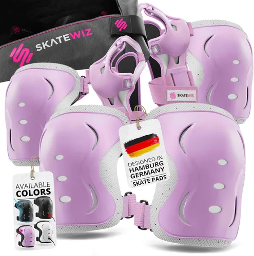Vista 10 de SKATEWIZ Juego de rodilleras y coderas para niños y adultos con protectores de muñeca para patinaje sobre ruedas [6 piezas] - Equipo de protección