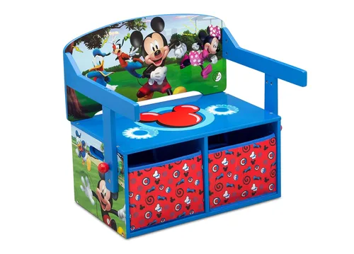 Vista 10 de Delta Children - Banco de actividades convertible para niños, con certificado Greenguard Gold, Mickey Mouse de Disney