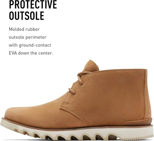 Vista 4 de Sorel Botas Kezar Chukka WP para hombre, botas de lluvia de cuero impermeables