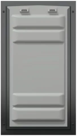 Vista 4 de Endura Flap Puerta de doble solapa para mascotas para instalaciones de puertas Elegante para puertas interiores y exteriores Marco de aluminio