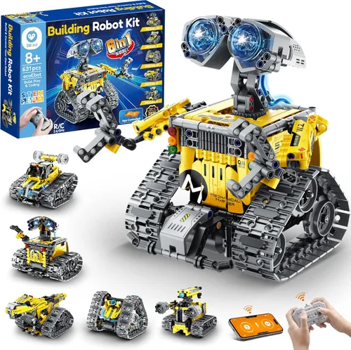 Sillbird Kit de construcción de robot con control remoto, regalos para niños de 8 a 13 años, codificación STEM robótica Technic Racer Car Toys para