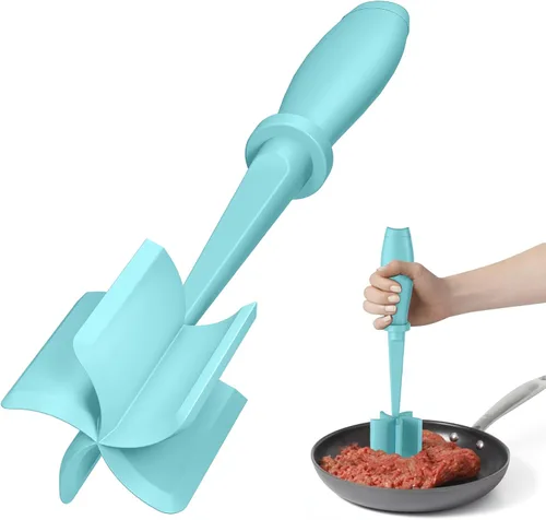 Vista 11 de 2 piezas de picadora de carne, molinillo de hamburguesa mejorado, picadora de carne premium resistente al calor para carne molida, herramienta