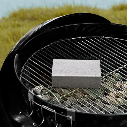 Vista 2 de Piedra pómez de limpieza – Bloque de ladrillos de mango resistente, limpiador de parrilla y fregador de plancha para condimento plano que no raya
