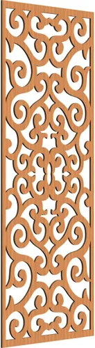Vista 188 de 9 3/8 pulgadas de ancho x 24 3/8 pulgadas de alto x 1/4 pulgadas de alto, paneles de pared de madera con calado, cereza