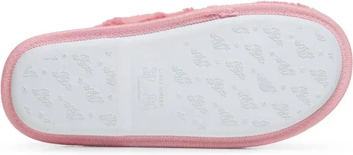 Vista 2 de Laura Ashley Pantuflas de felpa para mujer con espuma viscoelástica
