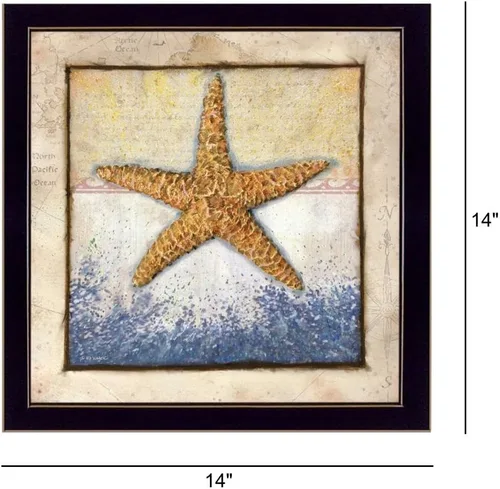 Vista 2 de TrendyDecor4U ED299-712 - Arte de pared impreso con diseño de estrella de mar por Ed Wargo