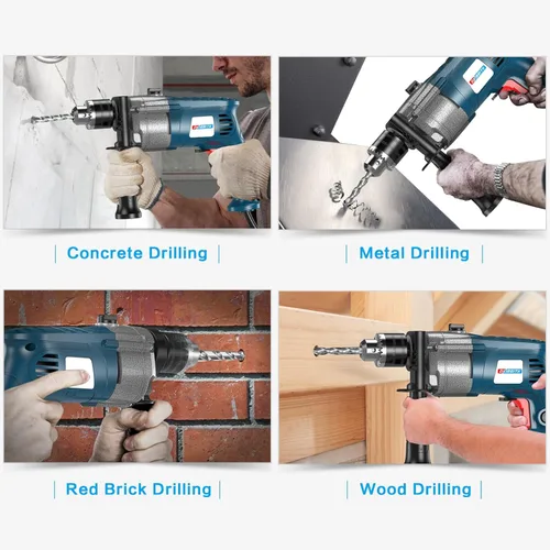 Vista 6 de Paquete de 2 brocas de mampostería SDS Plus de 1 pulgada x 12 pulgadas de largo, brocas de martillo perforador rotatorio con punta de carburo