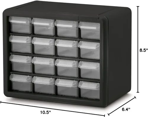 Vista 2 de Akro-Mils Gabinete de almacenamiento de plástico de 16 cajones