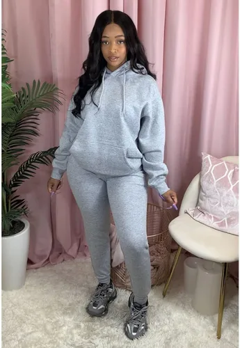 Vista 4 de KANSOON Conjunto deportivo de 2 piezas para mujer, sudadera de manga larga con capucha y pantalones deportivos