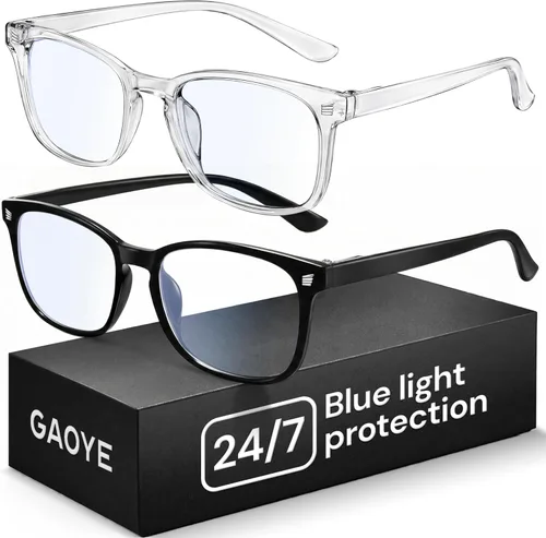 Vista 7 de Gaoye Blue Light Glasses for Computer & Gaming - Anti UV Ray Lenses, Scratch-Resistant & Comfort Fit