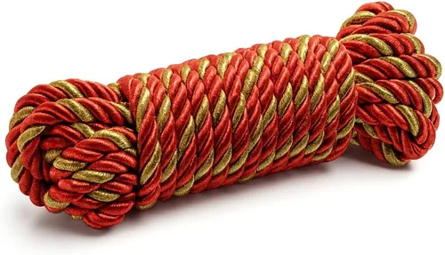 Vista 7 de Cuerda de seda suave trenzada sólida, 32.8 ft, duradera y fuerte, cuerda multiusos para hilo (marrón)