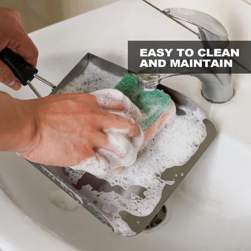 Vista 6 de Stanbroil Espátula de parrilla de acero inoxidable para asar hamburguesas, ideal para freír y mover alimentos, 13 pulgadas