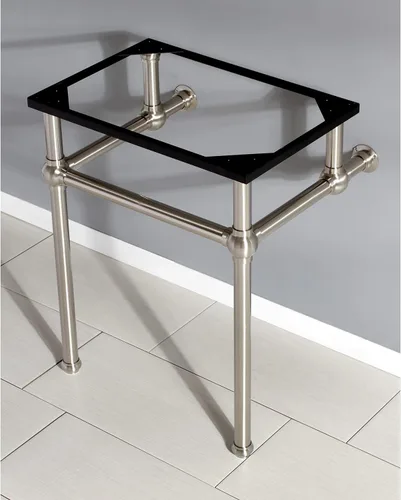 Vista 2 de Kingston Brass vbh242030 Templeton 30" montado en la pared latón macizo Lavatory Consola, VBH242030SN