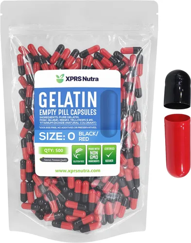 Vista 58 de XPRS Nutra Size 0 Empty Capsules - 500 Count Empty Gelatin Capsules - Pills DIY Capsule Filling - Pure Bovine Pill Gel Caps for Do-It-Yourself Purple
