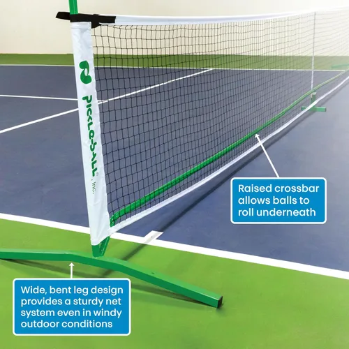 Vista 4 de Pickleball - sistema de red portátil 3.0 (incluye bolsa para transportar el armazón de metal y la red)