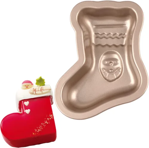 Vista 10 de Crethinkaty Moldes para tartas en forma de árbol de Navidad, molde para tartas de 5.3 pulgadas, antiadherente, para pastel de Navidad, chocolate