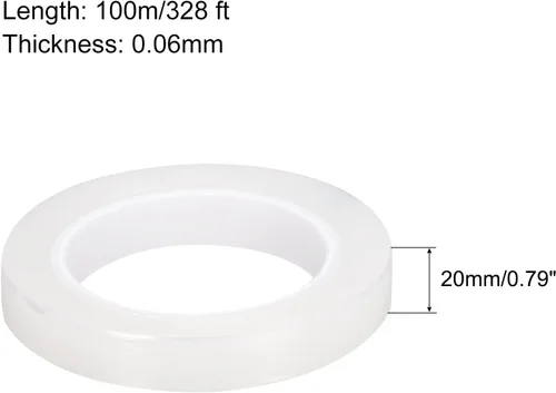Vista 2 de MECCANIXITY Película protectora extraíble, rollo de película protectora de superficie de 0.79 pulgadas x 328 pies para muebles, electrodomésticos