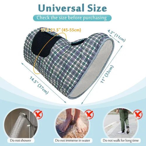 Vista 6 de Mybow Funda de molde para piernas, funda para calcetines para después de la cirugía, protector de yeso de pierna, funda acolchada para piernas