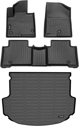 Vista 76 de HAFIDI® - Tapetes para auto con almacenamiento debajo del asiento, para todo clima, antideslizantes, de elastómero termoplástico, para la primera