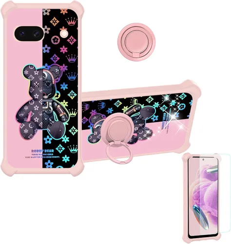 Vista 8 de Funda para Galaxy A14 5G, Pinwheel Plus 3, compatible con Samsung Galaxy A14 5G, con protector de pantalla, policarbonato duro + silicona suave
