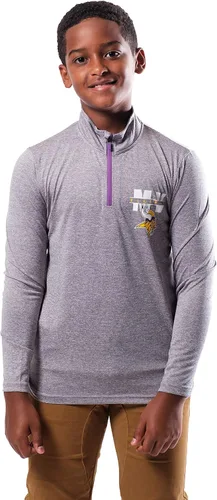 Vista 34 de Ultra Game - Camiseta juvenil NFL oficial con cremallera de un cuarto y manga larga súper suave Color del
