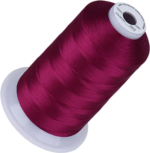 Vista 29 de Simthread 5500 yardas de hilo de bordar, 5000M de alto rendimiento 40WT 100% poliéster – Más de 170 colores vívidos, clasificado de alta velocidad