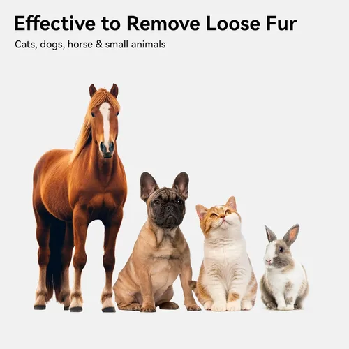 Vista 2 de Aumuca Cepillos para gatos de interior, cepillo de pelo de perro para quitar pelo largo o corto, cepillo de limpieza para perros, gatitos, caballo