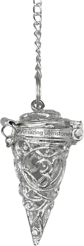 Vista 54 de Péndulos de metal curativos de Amazing Gemstone para adivinación, cúpula dorada de acero de cobre de alta energía, péndulo de bronce, péndulos