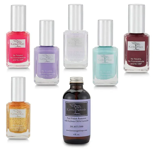 Vista 4 de karma organic Increíbles colores naturales de esmalte de uñas, no tóxico, vegano, libre de crueldad animal