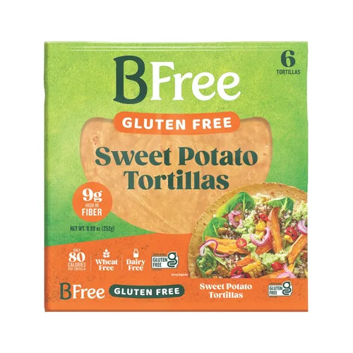 Vista 3 de BFree Tortillas de envoltura sin trigo sin gluten, batata, veganas sin lácteos (paquete de 2)