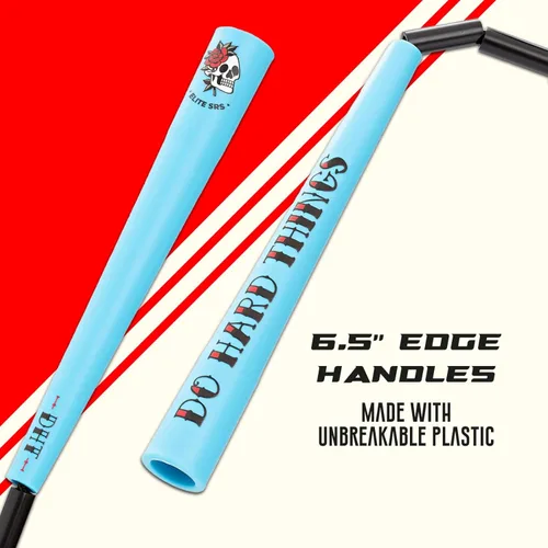 Vista 3 de Elite Jumps - Do Hard Things Edge Beaded Jump Rope - For All Ages - Durable & Lightweight - 10ft Long Adjustable Rope - Tangle-Free - Shatterproof