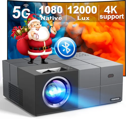 Vista 9 de 4K Projector with Built-in Apps, 1500 ANSI/Compatible with Netflix/Dolby Audio Smart Projector with WiFi 6 and Bluetooth 5.3,Outdoor Movie Proyector