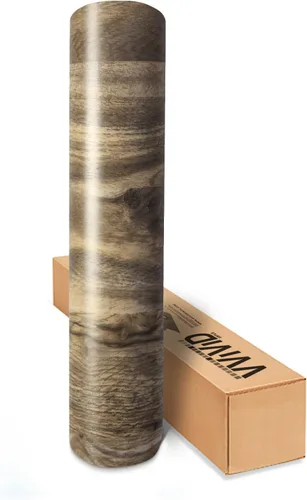 Vista 60 de VViViD Rollo de lámina de vinilo adhesivo de grano de madera (1 pie x 48 pulgadas, madera oscura)