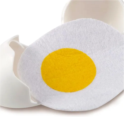 Vista 7 de Hape Egg Carton 3 Hard-Boiled Eggs with Easy-Peel Shell & 3 Fried, Wooden Realistic Educational Toy for Children 3+, White and Yellow (E3156)