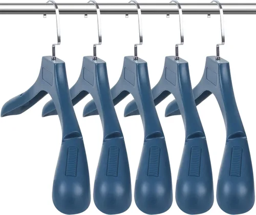 Vista 14 de DEDU Perchas de traje para hombres, paquete de 10 perchas para suéteres, sin protuberancia, antideslizantes, ancho de 17.7 pulgadas, perchas