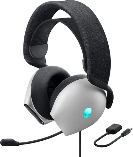 Alienware AW520H Auriculares con cable para juegos, Dolby Atmos, unidireccional, AlienFX 16.8 millones de colores RGB, silencio de micrófono,