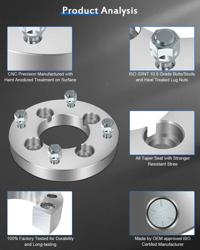Vista 7 de ECCPP 4 adaptadores de espaciadores de rueda de 4 lengüetas de 1 pulgada, conversión de 4x110 a 4x137 10x1.25 2.913 in para 2007-2016 para Rancher