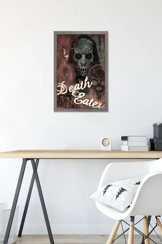 Vista 6 de Trends International Póster de pared de The Wizarding World: Harry Potter - Mortífagos - Máscaras - 14.725 x 22.375 pulgadas, versión enmarcada