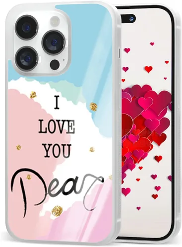 Fundas de teléfono Love para mujeres aplicables a iPhone 11, 12, 13, 14 Pro Max Plus Mini, Samsung Galaxy S20 S21 S22 S23 (azul rosa te amo)