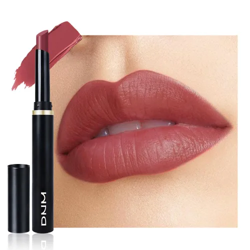 Vista 36 de evpct Lápiz labial líquido mate rojo caramelo con aceite de labios, acabado brillante, lápiz labial 2 en 1, resistente al agua de larga duración