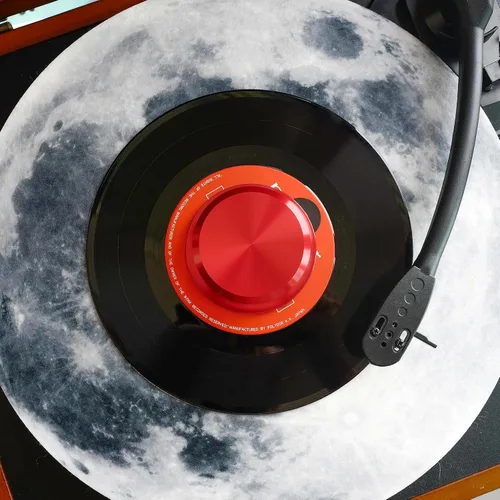 Vista 6 de Estabilizador de Peso de Registro, Peso para Tocadiscos y Disco de Vinilo, Estabilizador de Vinilo Premium para Sonido Superior (Rojo)