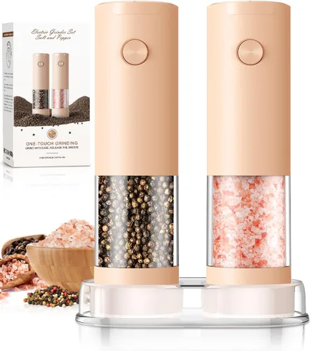 Vista 11 de Juego de molinillo eléctrico de sal y pimienta, batería automática, molinillo de pimienta, grosor ajustable, fácil de llenar, capacidad mejorada