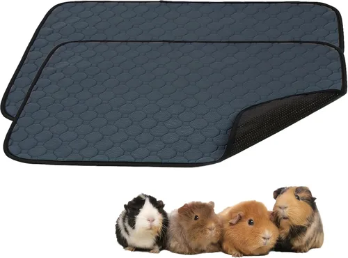 Vista 10 de Paquete de 4 forros para jaula de conejillo de indias - Almohadillas lavables para orina de conejillo de indias, impermeables, reutilizables